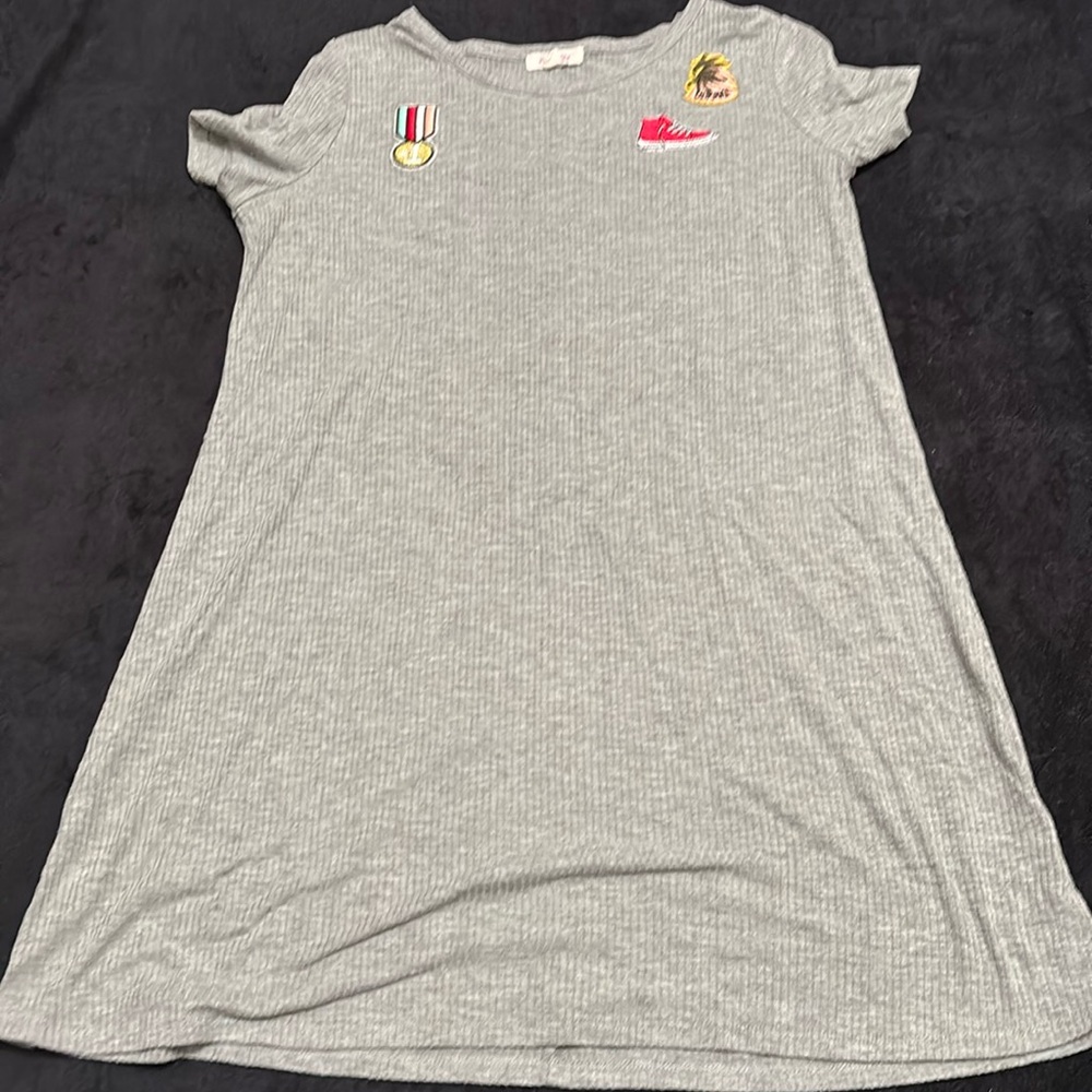 Paisley Sky gray knit sports dress